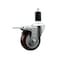 Service Caster 3.5'' Maroon Poly Swivel 1-3/8'' Expanding Stem Caster Total Lock Brake SCC-EXTTL20S3514-PPUB-MRN-138 - alternate 1